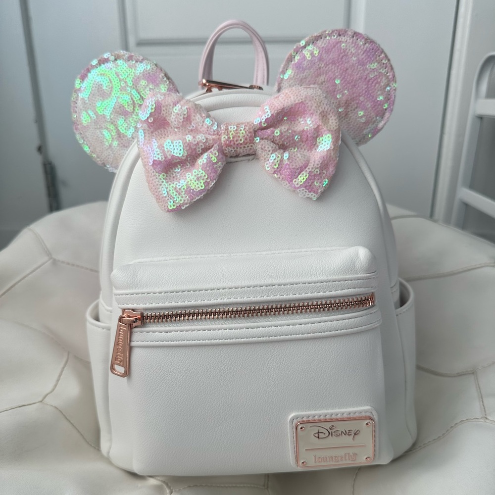 Loungefly Disney Minnie Mouse Iridescent Sequin Mini Backpack